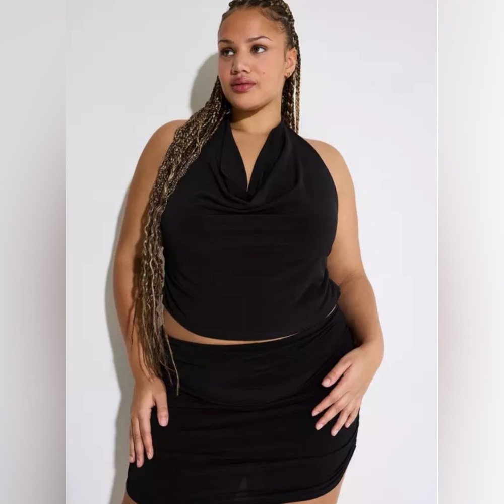 Torrid LoveSick Cowl Neck Halter Top